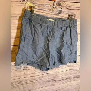 Madewell Shorts Womens Small Blue Pull On Elastic Cotton Shorts